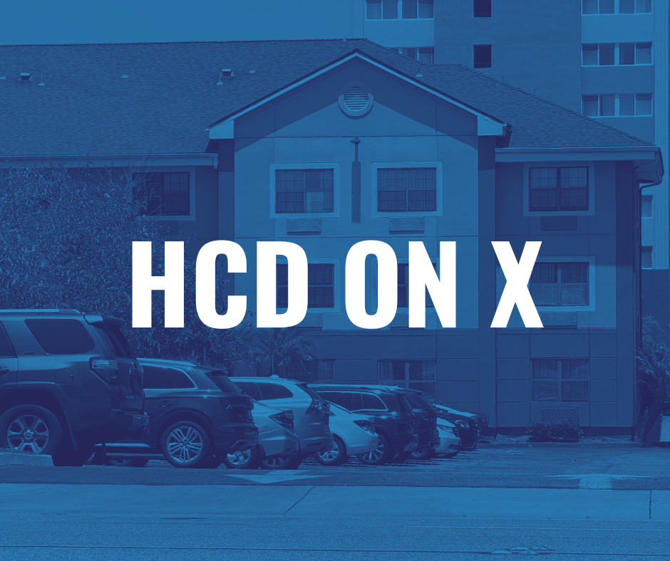 Button that reads "HCD on X"