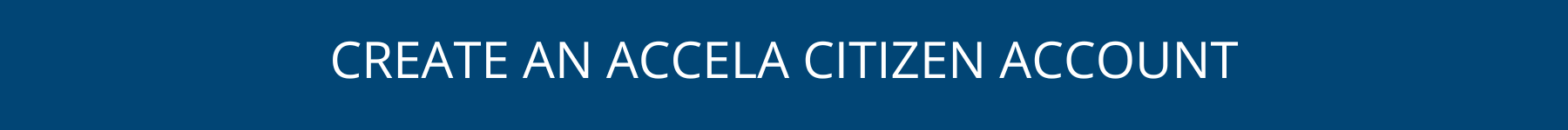button that says create an accela citizen account