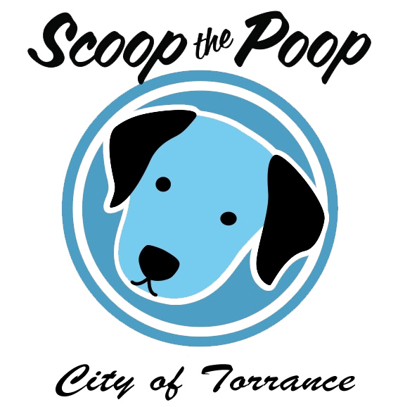 Image of a cartoon dog with text "Scoop the Poop"